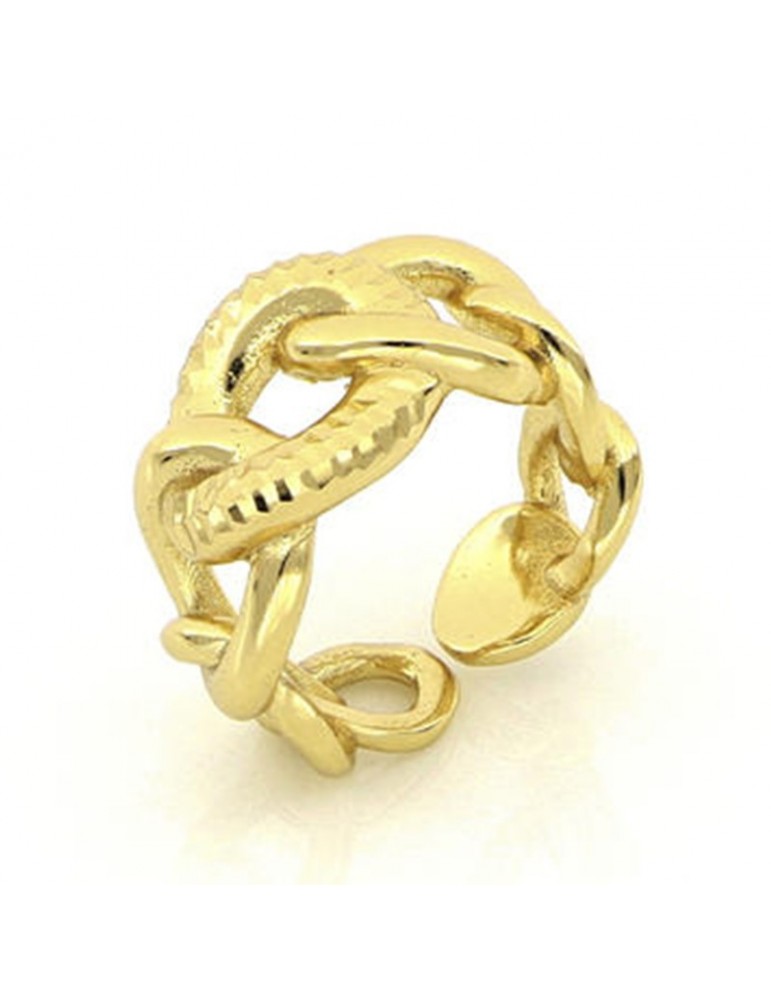 Anello Aperto Unoaerre Donna - in Bronzo Giallo Grumetta - 0