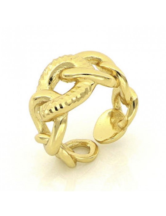 Unoaerre Woman's Open Ring - Yellow Bronze Grumetta - 0
