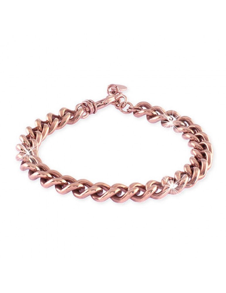 Unoaerre Woman's Bracelet - in Rose Bronze Groumette Chain 18 cm - 0