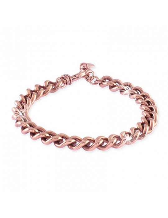 Unoaerre Woman's Bracelet - in Rose Bronze Groumette Chain 18 cm - 0