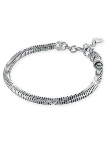 Unoaerre Woman's Bracelet - White Bronze Tubular Chain 19 cm - 0