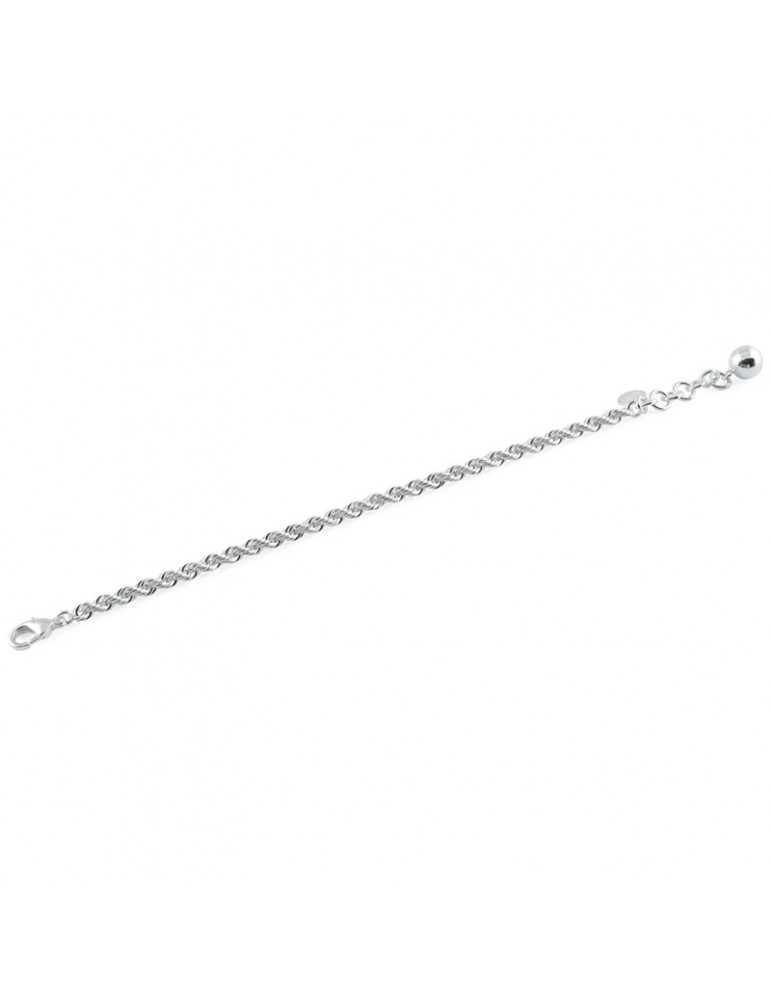 Bracciale Unoaerre Donna - in Bronzo Bianco Catena a Corda 18 cm - 0