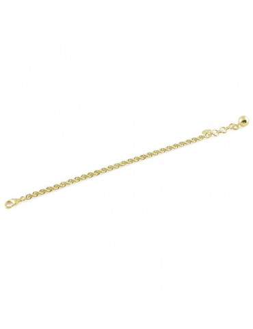 Bracciale Unoaerre Donna - in Bronzo Giallo Catena a Corda 18 cm - 0
