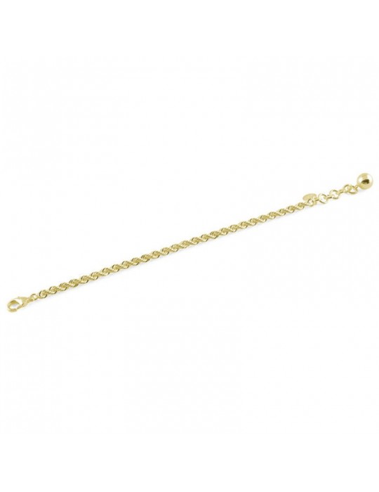 Bracciale Unoaerre Donna - in Bronzo Giallo Catena a Corda 18 cm - 0