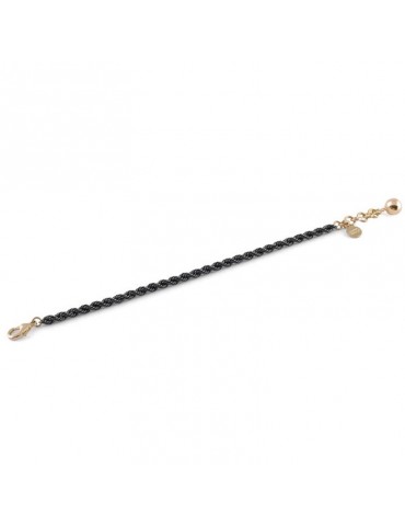 Unoaerre Woman's Bracelet - Black Bronze Rope Chain 18 cm - 0
