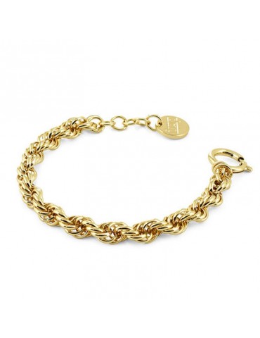 Bracciale Unoaerre Donna - in Bronzo Giallo Catena a Corda 18 cm - 0
