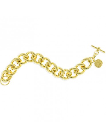 Bracciale Unoaerre Donna - in Bronzo Giallo Catena Grumetta 21 cm - 0