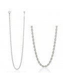 Unoaerre Woman's Necklace - White Bronze Long Chain 90 cm - 0