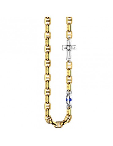 Zancan Necklace for Men - Insignia Gold in Yellow Gold with Cross - 0 2