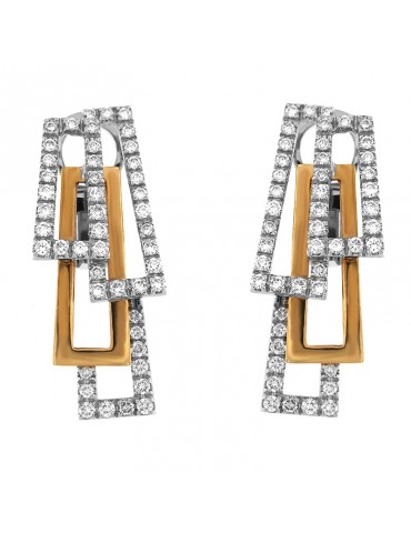 Orecchini Chimento Bamboo con Diamanti da Donna - 0