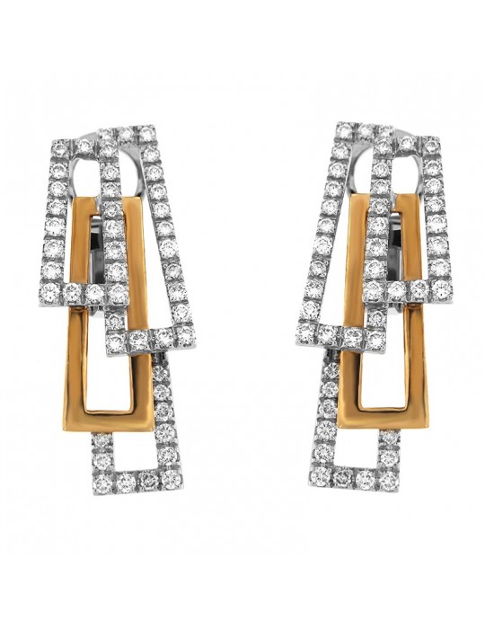 Chimento Bamboo Earrings with Diamonds for Women - 0
