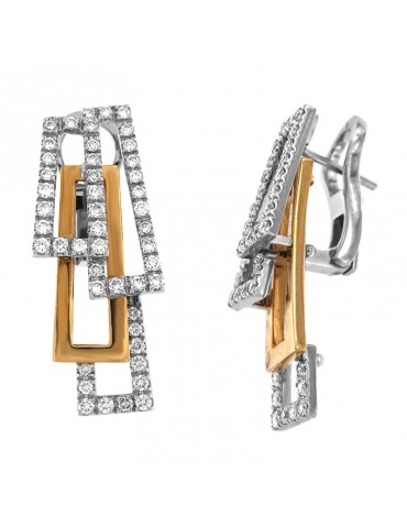 Orecchini Chimento Bamboo con Diamanti da Donna - 0 2