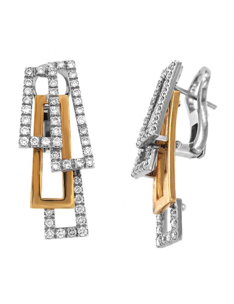 Chimento Bamboo Earrings with Diamonds for Women - 0