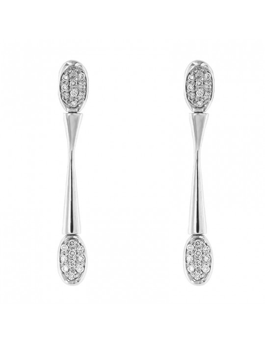 Chimento Bamboo Shine Earrings with Diamonds for Women - 0