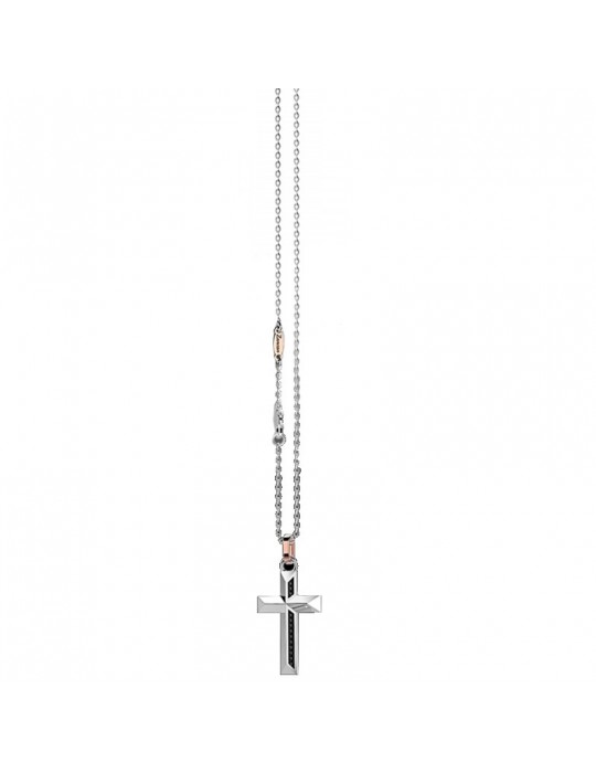 Collana Zancan per Uomo - Insignia Oro Bianco - Croce - EC595BR Collana Zancan per Uomo - Insignia Oro Bianco - Croce - EC595BR