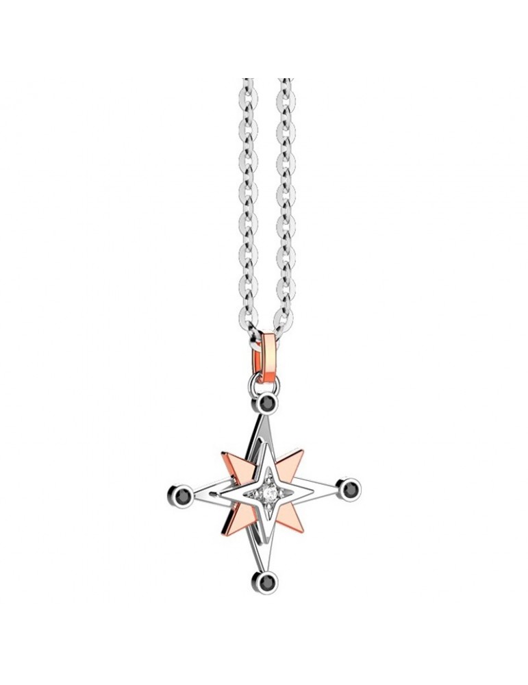 Collana Zancan per Uomo - Black Magic - Oro - Rosa dei Venti - EC737BR