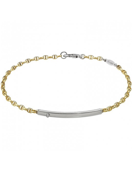 Bracciale Zancan per Uomo - Insignia Gold - Oro - Diamanti - EB544BG