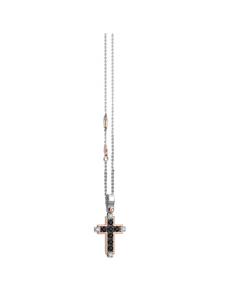 Collana Zancan per Uomo - Insignia - Oro - Croce - Diamanti - EC912RB