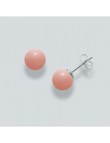 Orecchini Miluna - Terra e Mare - Argento -Agglomerato Corallo-PER2323