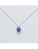 MILUNA NECKLACE WITH SAPPHIRE AND DIAMONDS - 0