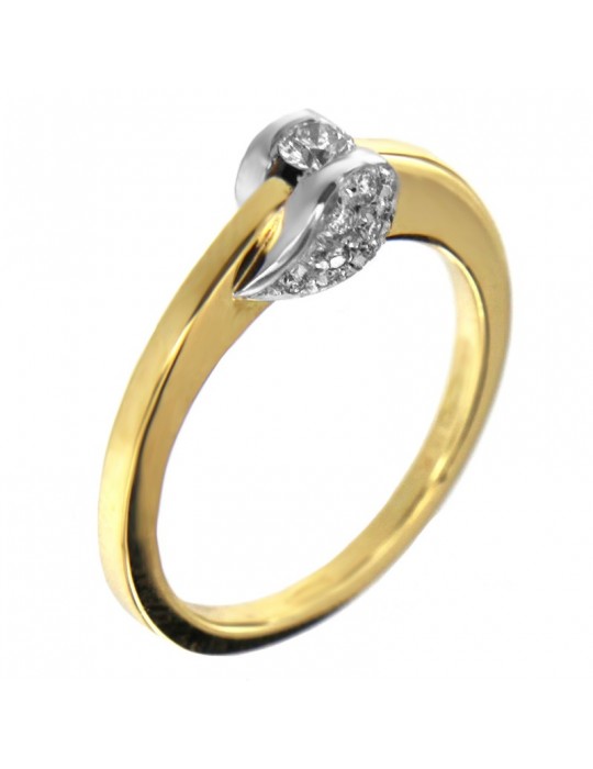 Picca Woman Ring - in Yellow Gold with Diamonds - 0 Picca Woman Ring - in Yellow Gold with Diamonds - 0