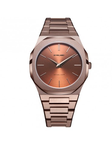 D1 Milano Men's Watch - Ultra Thin Chocolate 40mm Brown - 0