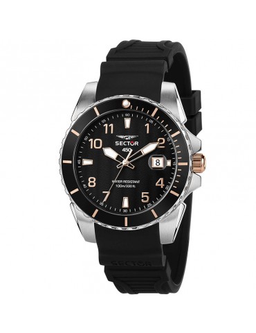 Orologio Sector Uomo - 450 Multifunzione 41mm Nero - Rose Gold - R3251276006