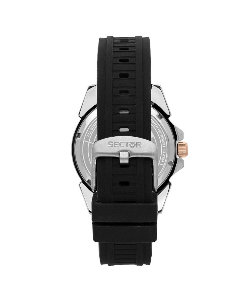 Orologio Sector Uomo - 450 Multifunzione 41mm Nero - Rose Gold - R3251276006