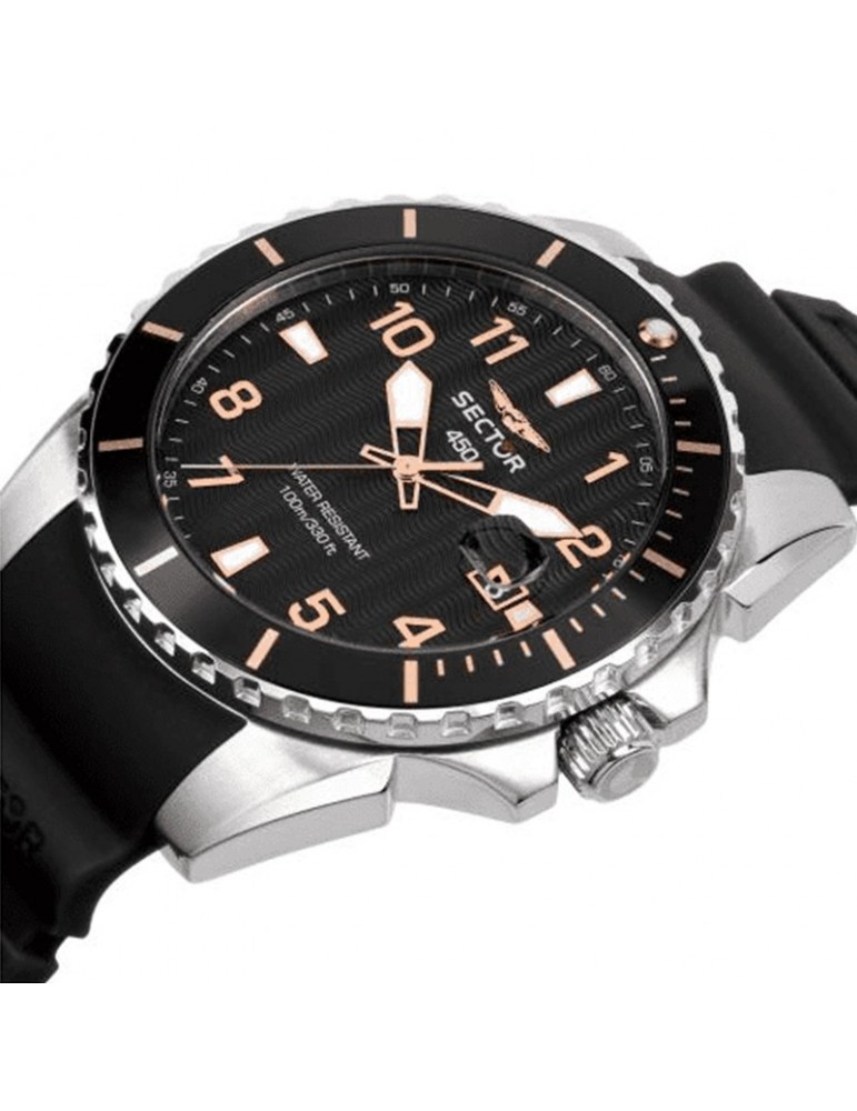 Orologio Sector Uomo - 450 Multifunzione 41mm Nero - Rose Gold - R3251276006