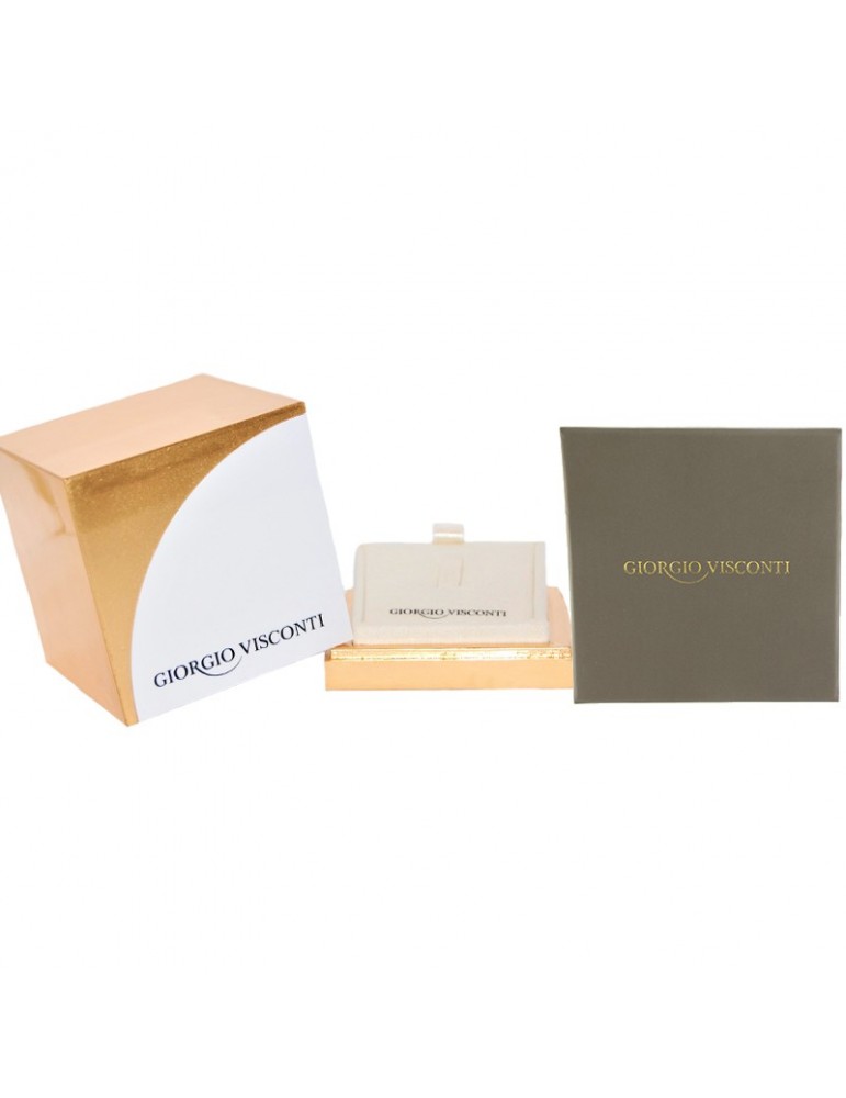 Anello Giorgio Visconti Donna -Rosetta - Oro Bianco- Diamanti -Zaffiro