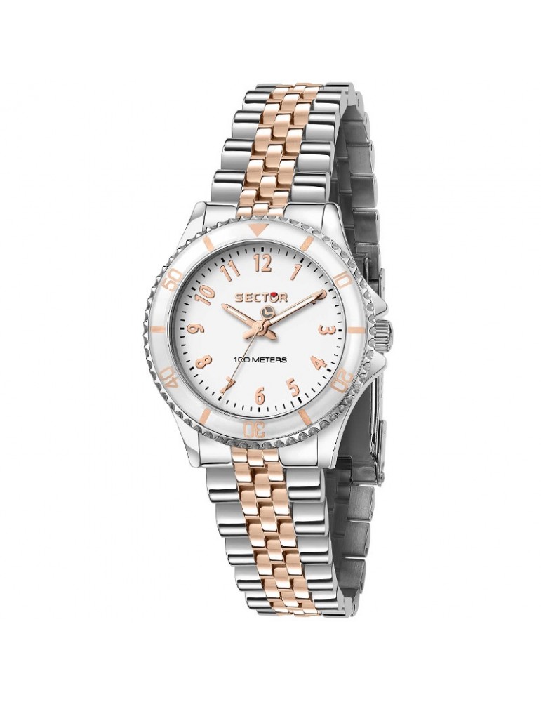 Sector Watch Woman - 230 Solo Tempo 32mm Silver and Rose Gold - 0