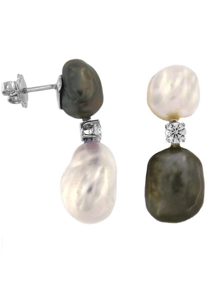 Picca Earrings with Keshi and Tahiti Pearls for Woman - 0