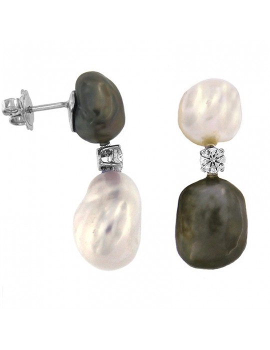 Picca Earrings with Keshi and Tahiti Pearls for Woman - 0