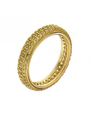 Anello Veretta Picca con Zaffiri Yellow da Donna - 0