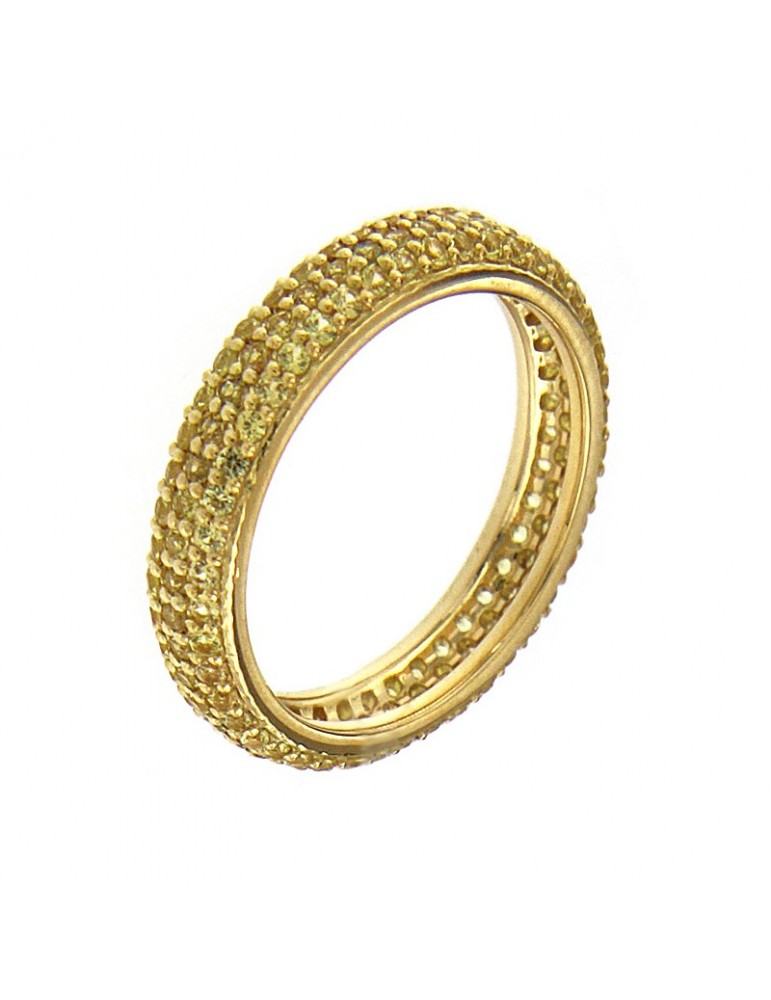 Anello Veretta Picca con Zaffiri Yellow da Donna - 0