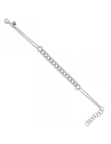Buonocore Women's Groumette Bracelet with Diamonds - 0 2