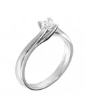Giorgio Visconti Woman's Solitaire Ring - White Gold with Diamond - 0