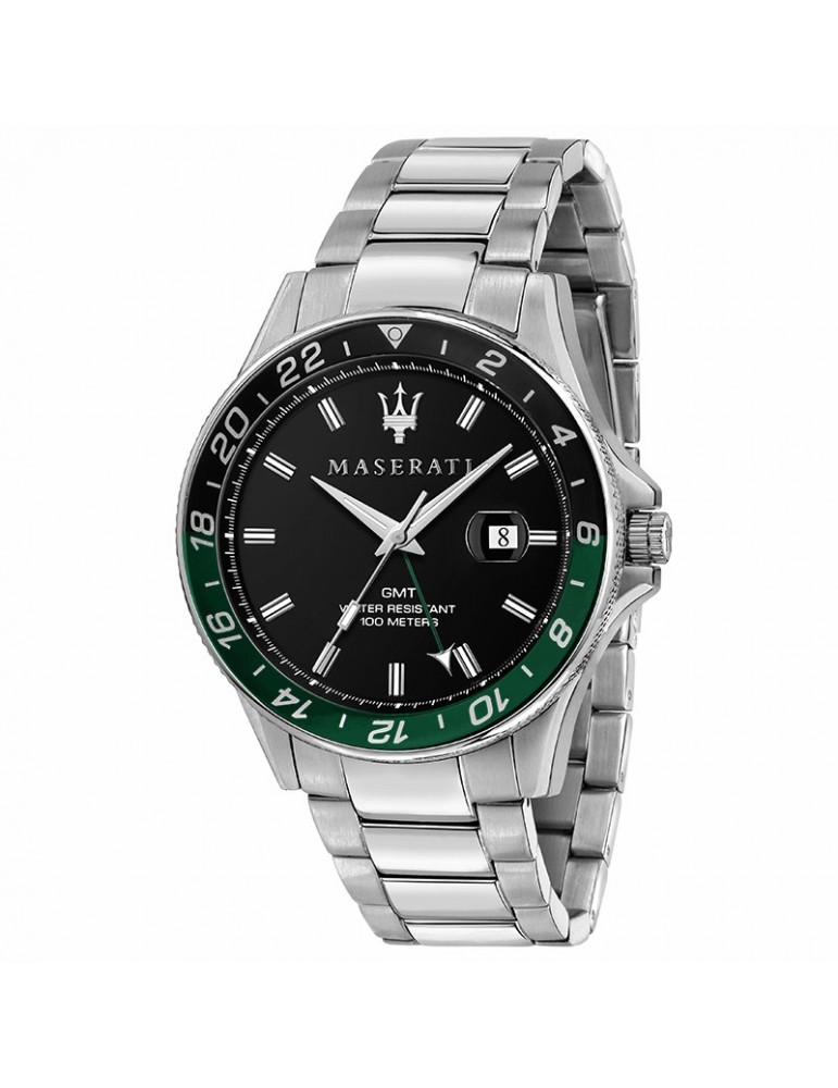Maserati Men's Watch - Challenge GMT 44mm Time and Date Black - 0