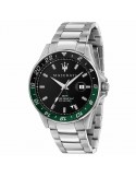 Maserati Men's Watch - Challenge GMT 44mm Time and Date Black - 0