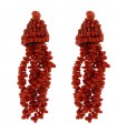 Rajola Woman's Earrings - Calimero with Red Coral - 0