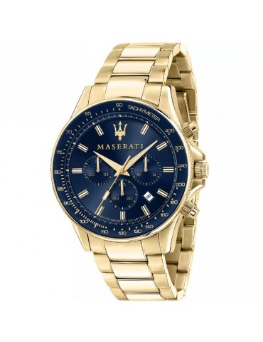 Maserati Men's Watch - Challenge Chronograph 44mm Golden Blue - 0