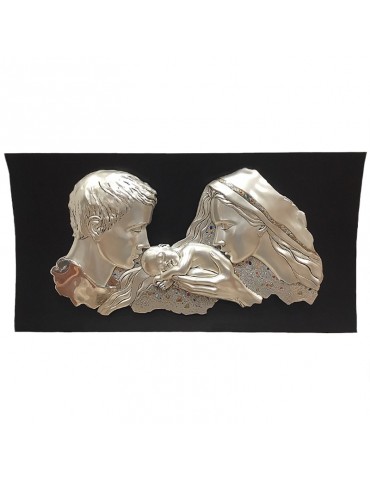 Quadro Leader Argenti Icona - Sacra Famiglia Rilievo 68x35 cm - 950788