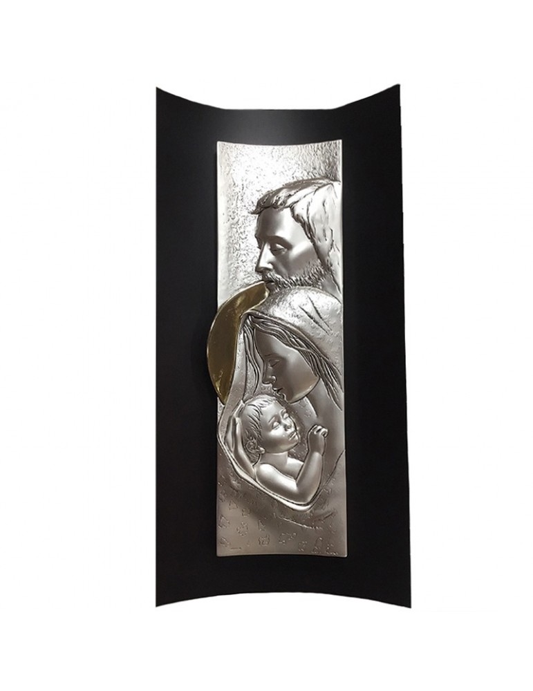 Picture Leader Argenti Icon - in Silver Holy Family Relief 63x30 cm - 0