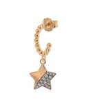 Rue Des Mille Woman's Headband Mono Earring - Star with Rose Gold Zircons - 0