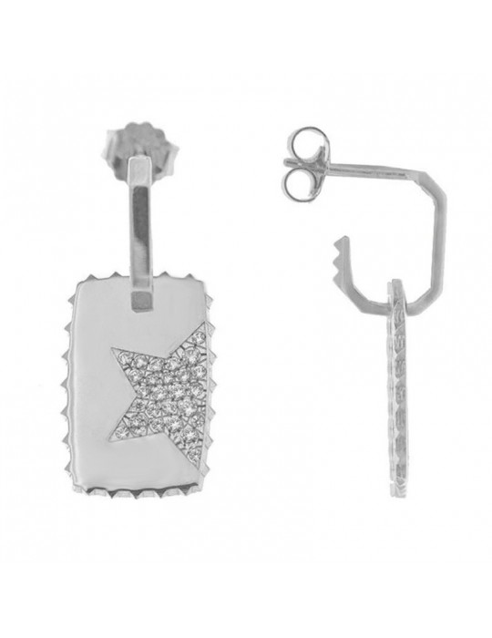 Rue Des Mille Woman Mono Earring - Madly with Silver Star Medal - 0