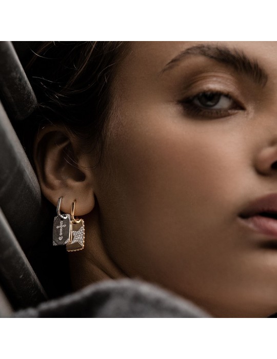 Rue Des Mille Woman Mono Earring - Madly with Silver Star Medal - 0