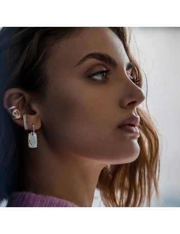 Rue Des Mille Woman Mono Earring - Madly with Silver Heart Medal - 0 2
