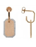 Rue Des Mille Woman Mono Earring - Madly with Rose Gold Studs Medal - 0