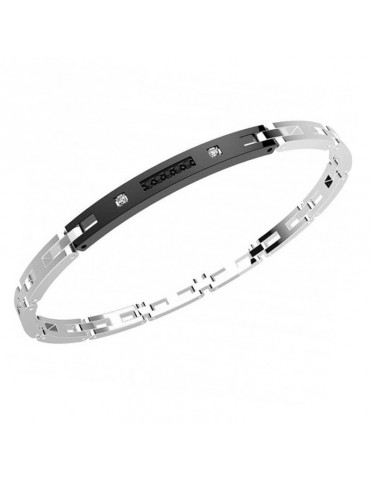 Zancan Bracelet with Black Spinels and White Sapphires for Men - 0