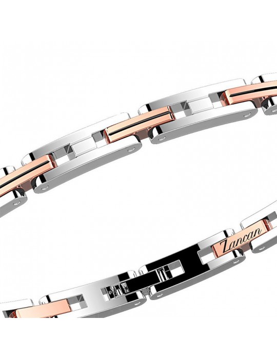 Bracciale Zancan - Hi Teck - Argento - Oro Rosa - Spinelli - EHB138